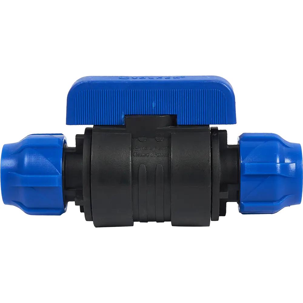 Кран шаровой прямой Valfex PN16 20 мм полипропилен ручка бабочка 83742598 STLM-2031671  - Вид №1