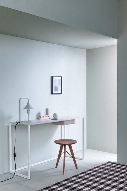 Zanotta Стол письменный из стали, столешница обтянута кожей sun-id-1471370 - Вид №7