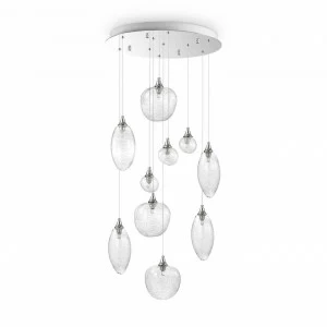 Подвесная люстра Ideal Lux Baco SP10 Cromo IDEAL LUX ДИЗАЙНЕРСКИЕ, BACO 312790 Хром