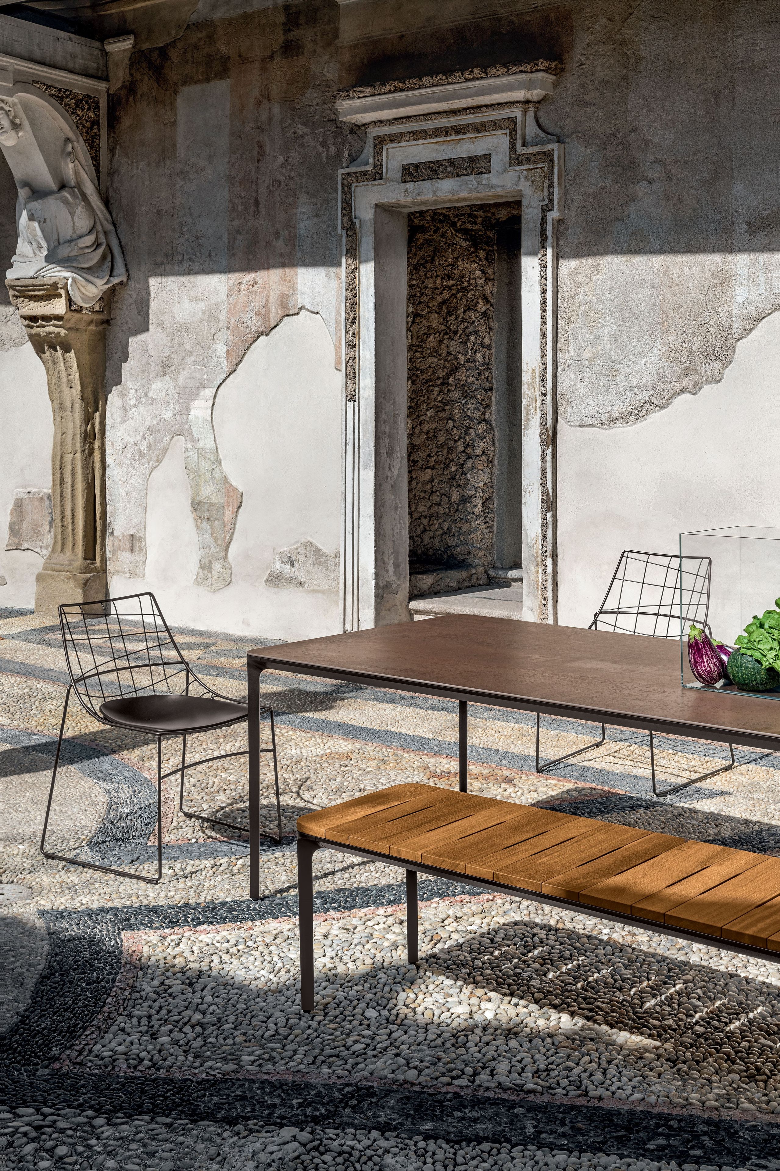 Керамический прямоугольный садовый стол Sovet Italia тонкий ARCH-00082879 - Вид №3