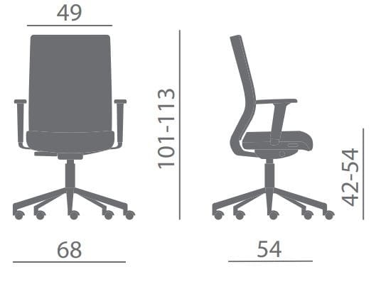 Офисное кресло с подголовником 5 спиц Kastel ARCH-00112694 - Вид №6