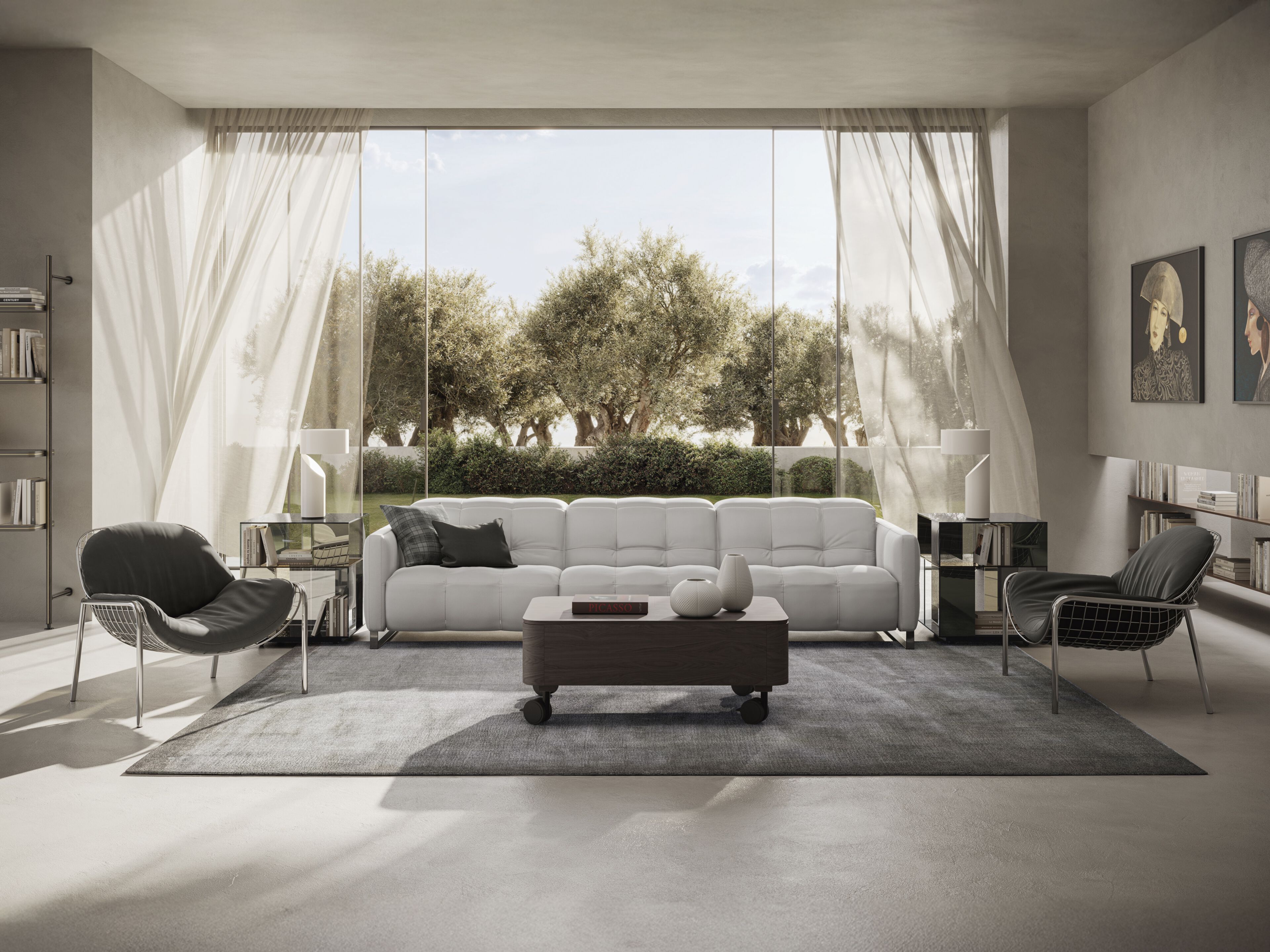 3-местный кожаный диван с электроприводом Natuzzi Italia Philo ARCH-00015270 - Вид №6