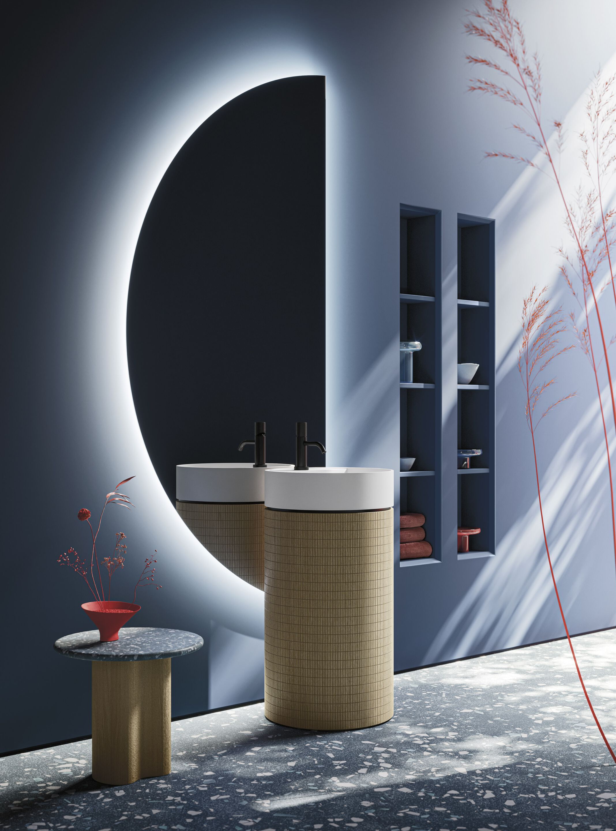 Зеркало со встроенным освещением для ванной комнаты Arbi Arredobagno DEMILUNE ARCH-00053986 - Вид №2