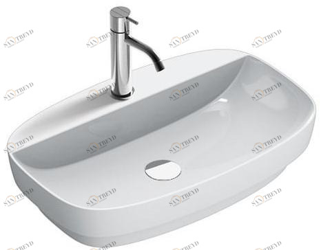 165grlx00 Накладная раковина консольная овальная CERAMICA CATALANO Green