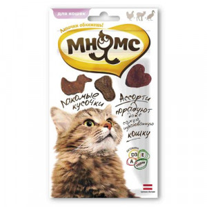 ПР0025832 Лакомство для кошек Pro Pet лакомые кусочки мясное ассорти, курица, ягненок, утка 35г МНЯМС