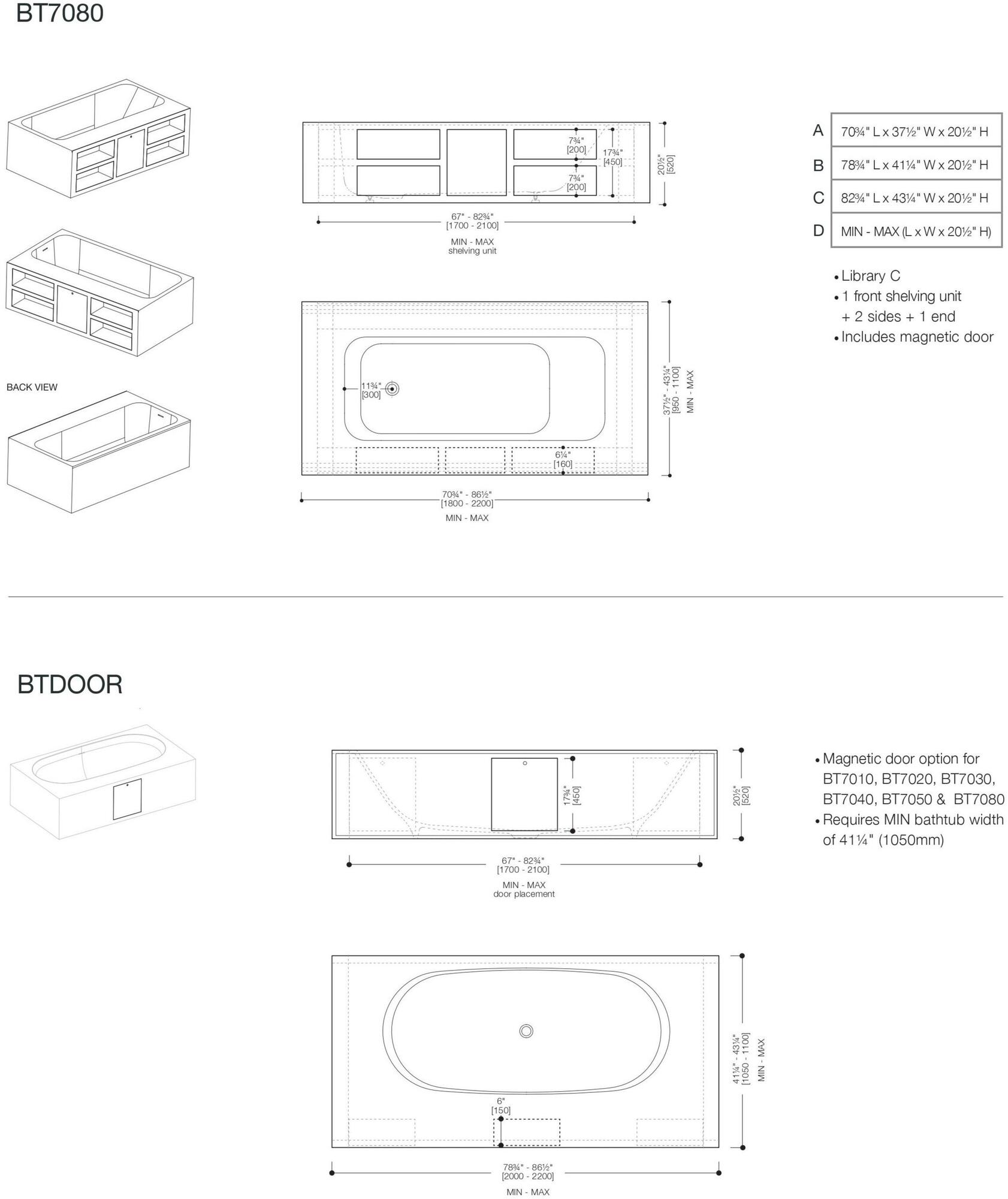 Blu Bathworks® Прямоугольная ванна синего цвета ∙ stone ™ Designer bathtub series Bt7000 - Вид №5