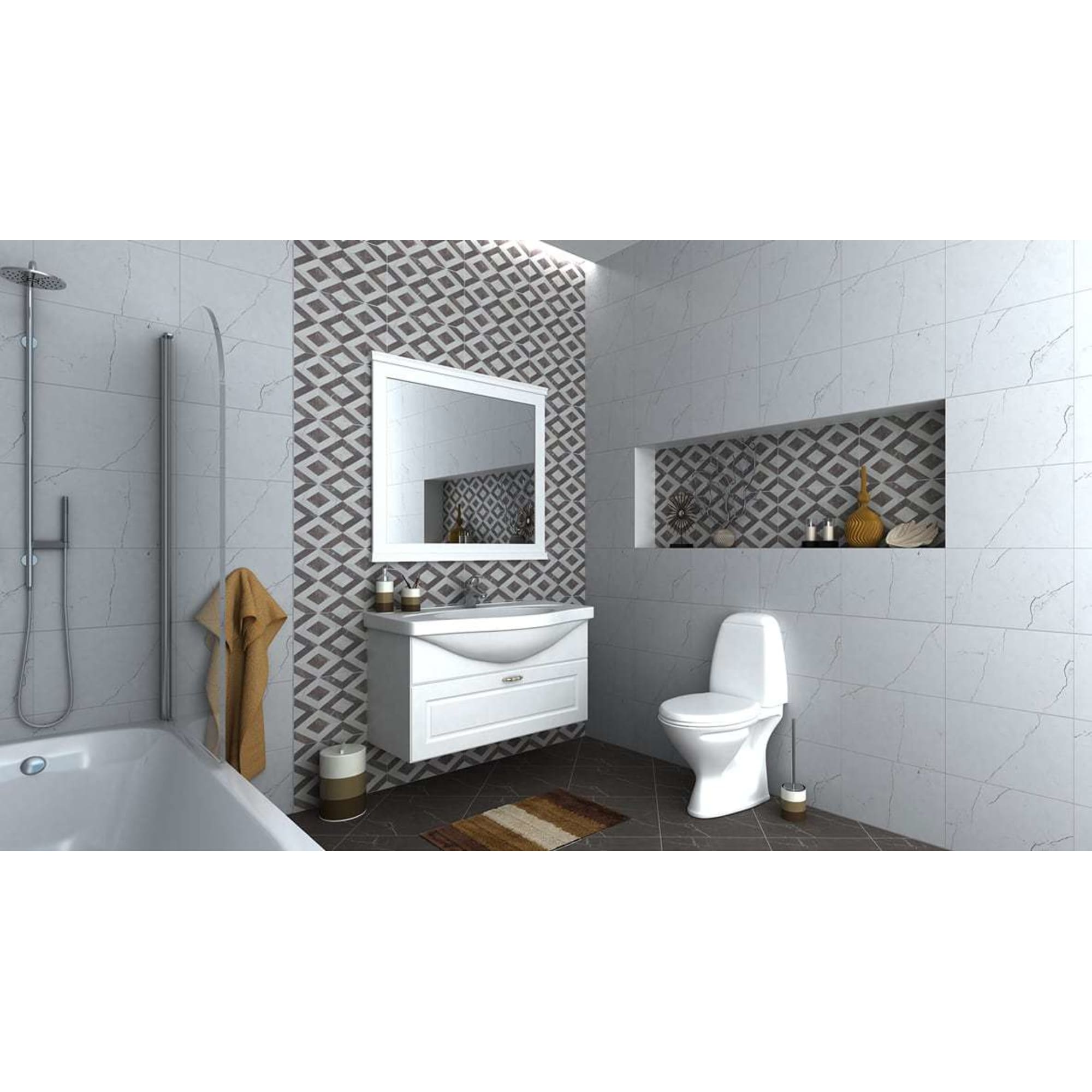 18844746 Бордюр « 7» 27.5х5 см цвет белый Марокко Santreyd  - Вид №3