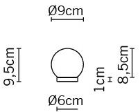 Fabbian Настольная лампа из дутого стекла Lumi sfera sun-id-1458989 - Вид №7