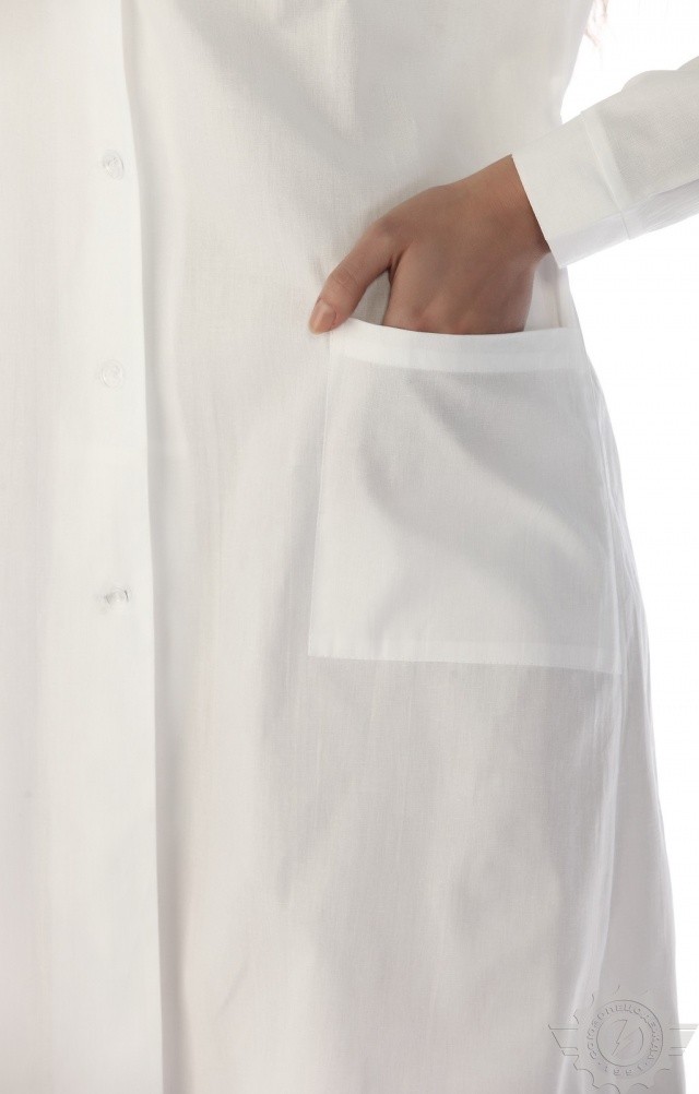 61686 Халат женский белый  Медицинская одежда  размер 40-42/158-164 Спецодежда  - Вид №2