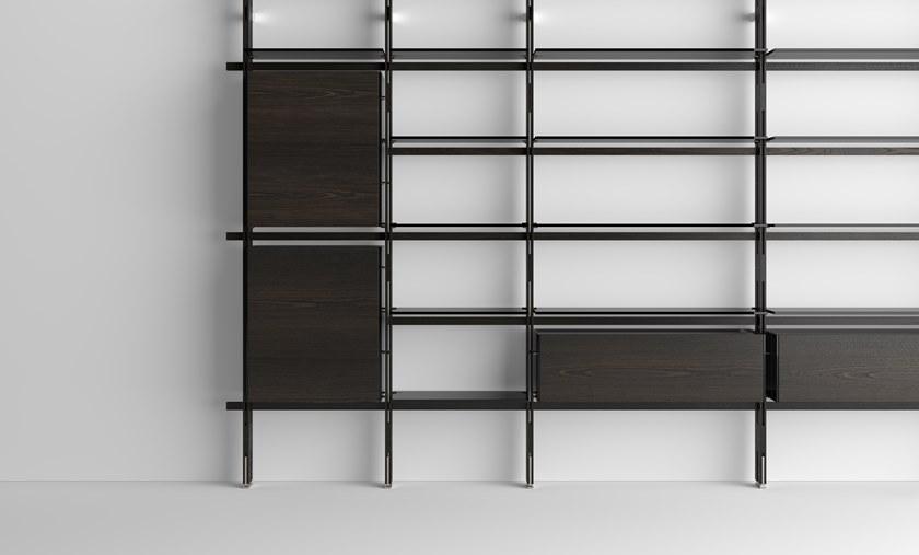 Tonelli Design Модульный книжный шкаф из дерева и стекла sun-id-1477283 - Вид №1