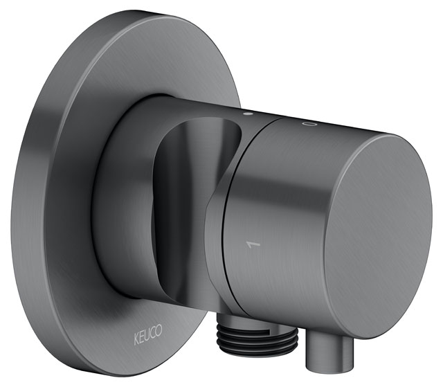 59557011201 Встраиваемый запорный вентиль с переключателем на 2 потребителя, выводом для шланга и держателем лейки DN 15 KEUCO IXMO - Вид №5