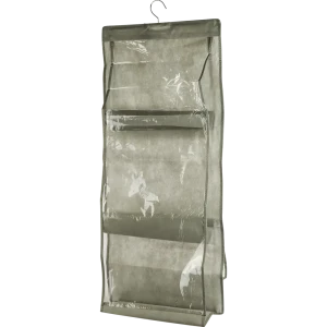 Подвесной модуль для хранения сумок 6 полок 36x19x2 см нетканый материал серый