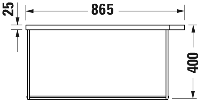 0031124600 DuraSquare Консоль металлическая подвесная **
Черный матовый Black Matt Duravit - Вид №5