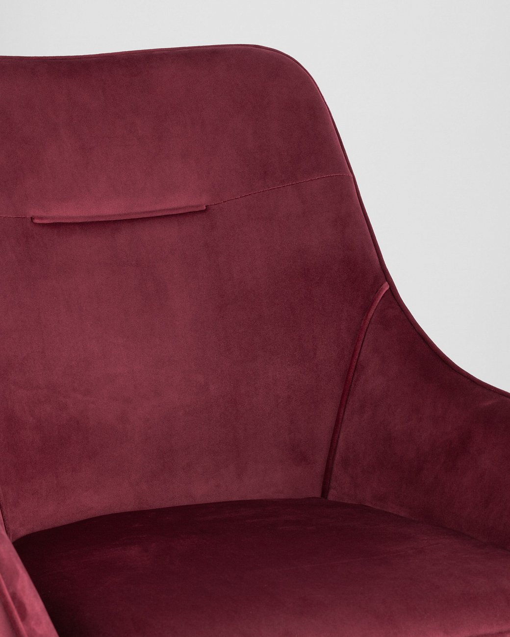 Стул с подлокотниками мягкий бордовый с черными металлическими ножками "Диана" STOOL GROUP ДИЗАЙНЕРСКИЕ 00-3881948 Красный  - Вид №7