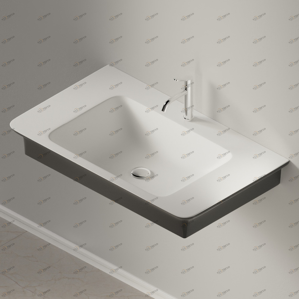 ACER10701RBG Подвесная раковина настенная прямоугольная Agape  серая 