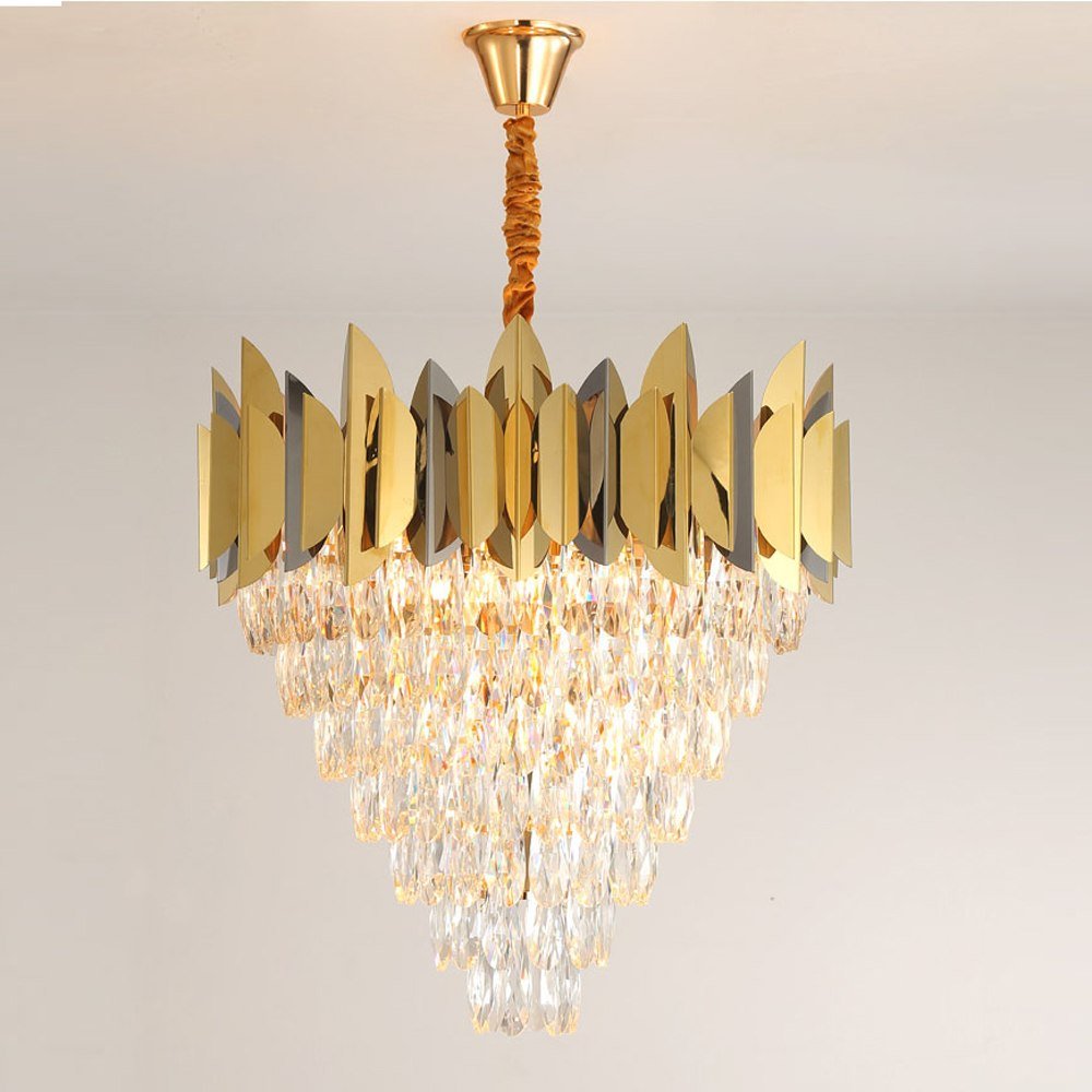Подвесной светильник Jadorel L5+3 gold/black от Delight Collection DELIGHT COLLECTION ДИЗАЙНЕРСКИЕ 243927 Прозрачный;золото;черный  - Вид №1