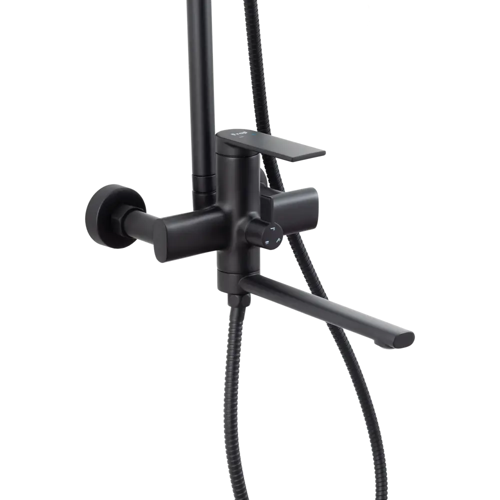 Душевая система FRAP Arne с 3 режимами и черным матовым покрытием 89359060 STLM-0992902 - Вид №4