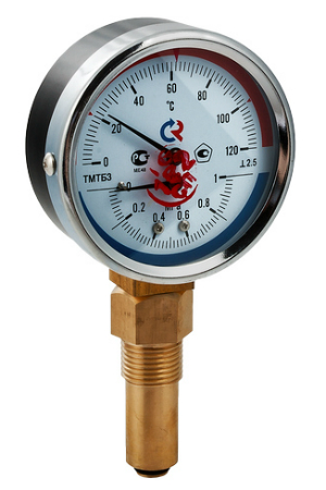 ТМТБ-31Р.0410150 Термоманометр ТМТБ-31P с нижним подключением Valtec 1/2", 10 бар, 0-150 °С 