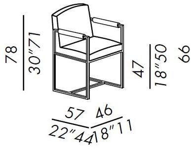 Meridiani Стул с обивкой и подлокотниками Rider sun-id-1352893 - Вид №8