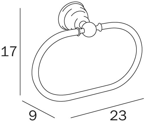 INDA® Кольцо для полотенца из металла Raffaella A32160 - Вид №1