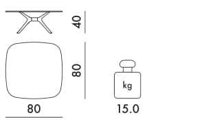Квадратный стол из инженерного пластика Kartell BLAST ARCH-00049279 - Вид №33