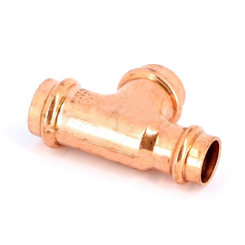 Тройник пресс 22x22x18 медный IBP P513002222018 - Вид №1