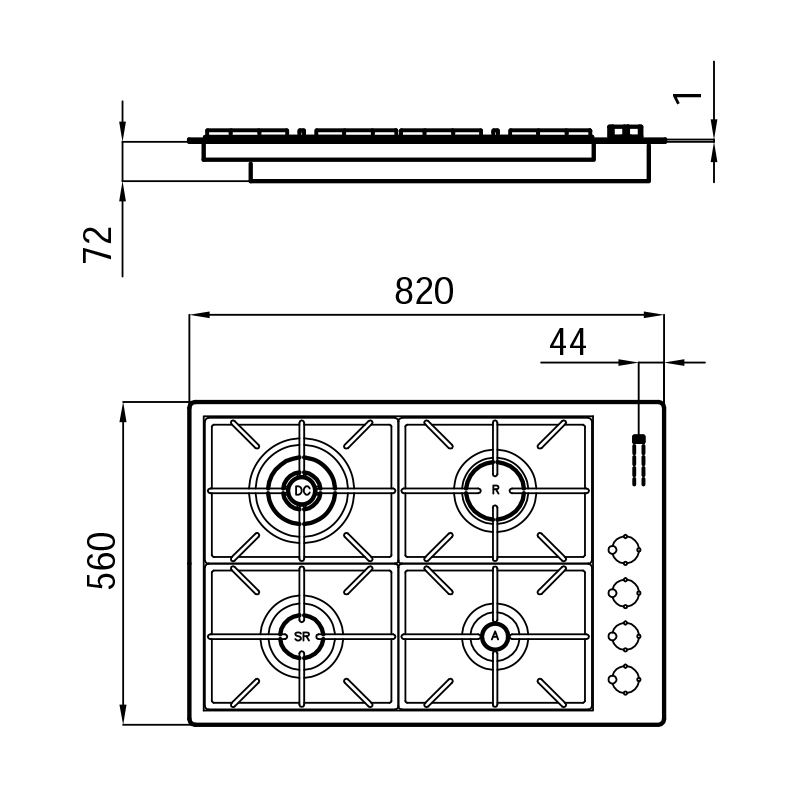 7647000 Варочная панель Foster Milano 7647000 Fosterspa  - Вид №1