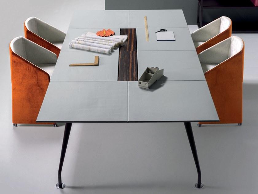 Quinti Sedute Модульный прямоугольный кожаный стол для совещаний Infinity sun-id-1514212 - Вид №2