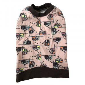 ПР0048623 Футболка для собак Совушки девочка р.М 24см YORIKI