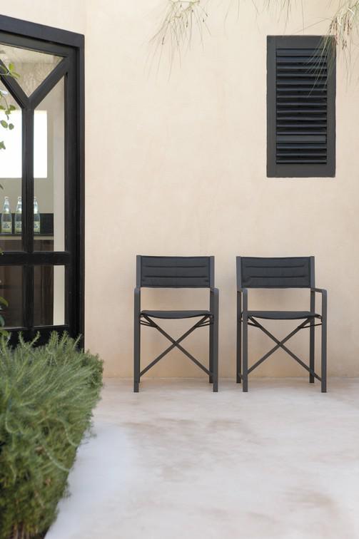 Стул лава текстиль черный Manutti Cross MNST119 - Вид №2