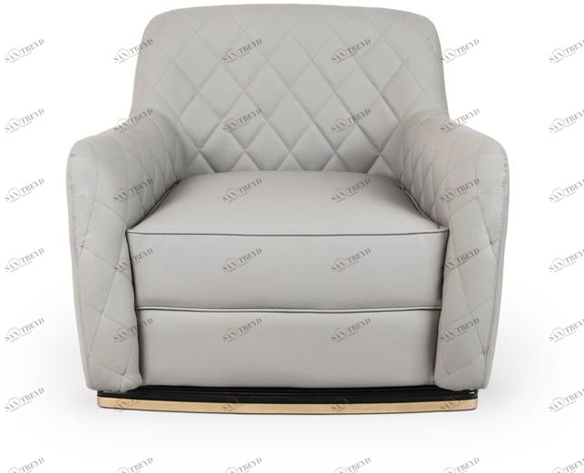 LUXXU Стеганое кожаное кресло с подлокотниками Charla sun-id-1381779