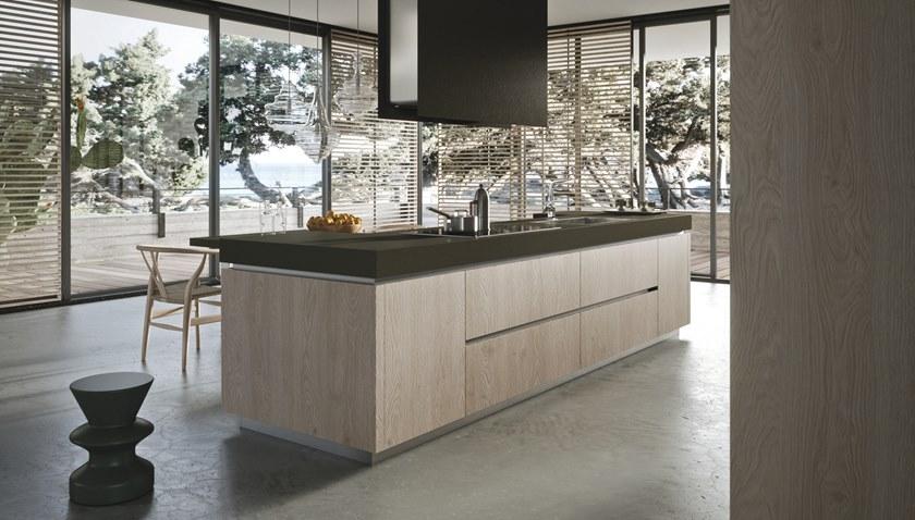 Alta Cucine Кухня из лакированного ламината с островом Sistema 22 sun-id-1381156 - Вид №2