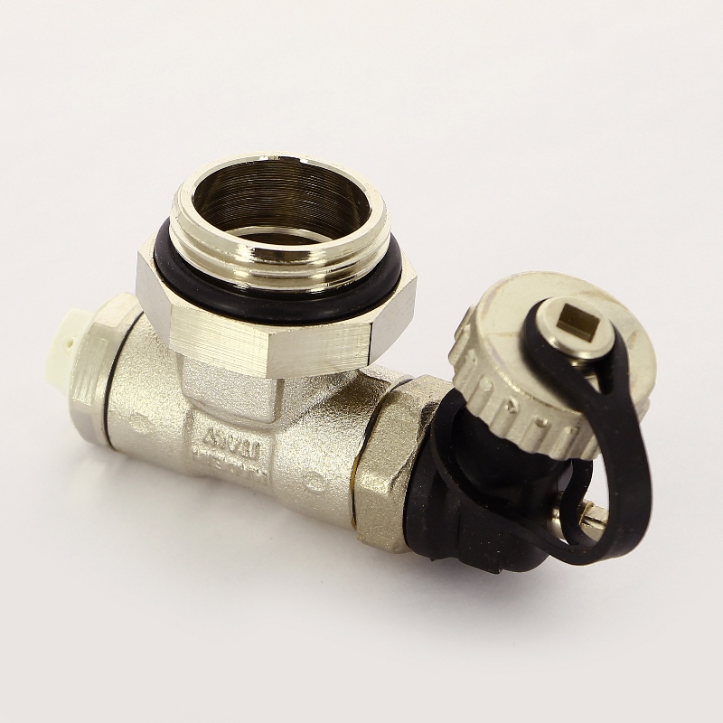 Концевик для коллектора ITAP Н 1" с ручным воздухоотводчиком и сливным клапаном 489M1 - Вид №3