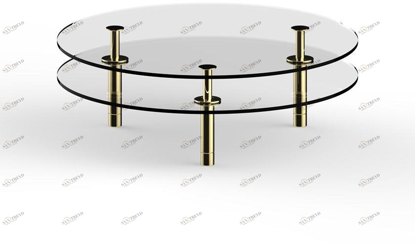 GHIDINI1961 Круглый журнальный столик из хрусталя Legs sun-id-1452347