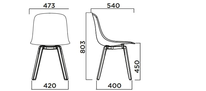 Стул из полипропилена Infiniti Чистый циклический моно ARCH-00042738 - Вид №3