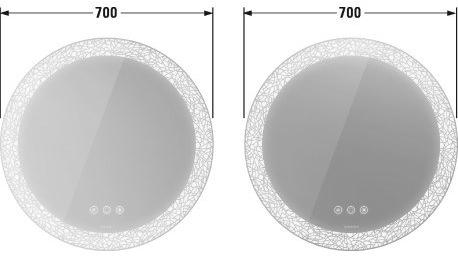 Duravit Комплект круглых зеркал со встроенной настенной подсветкой Happy d.2 plus Hp7487 g/s - Вид №4