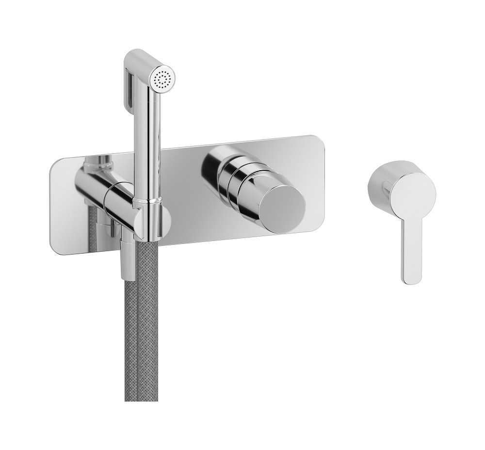 Внешние части гигенического душа со смесителем. WE ARE IB aa210os Chrome TAAAC