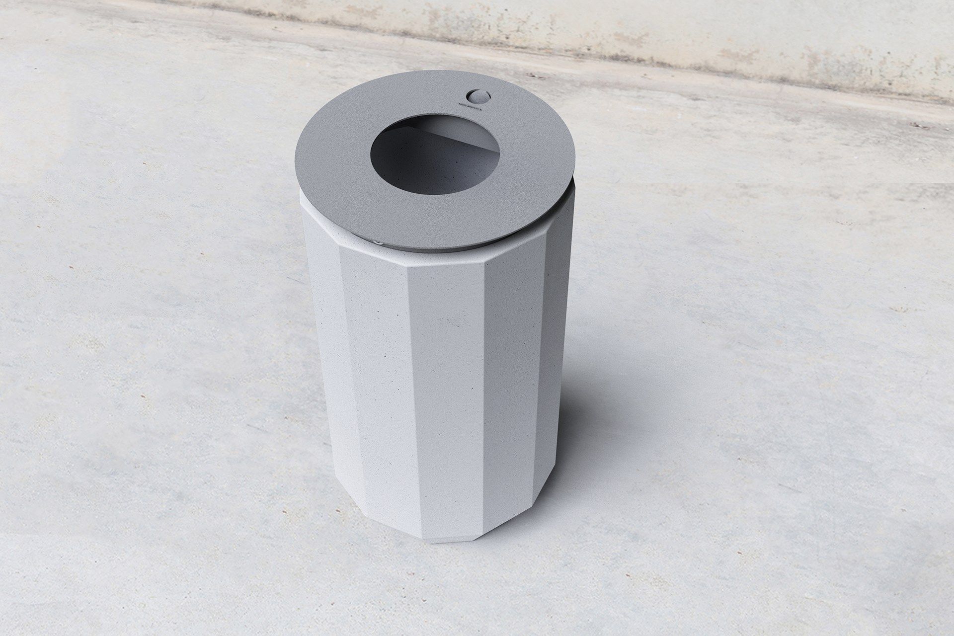 Корзина для мусора из волокнистого бетона с пепельницей SIT Wuud ARCH-00150465 - Вид №1