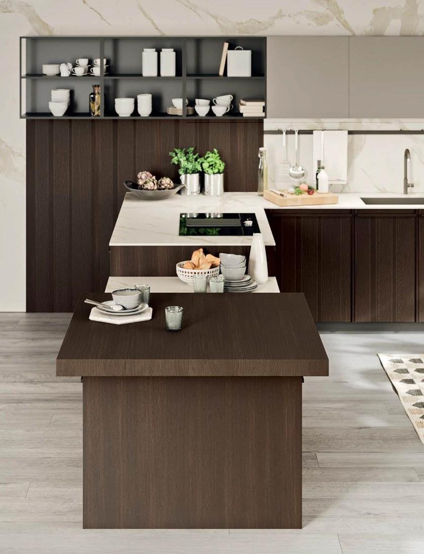 Composit Деревянная кухня с полуостровом Pepper sun-id-1366396 - Вид №8