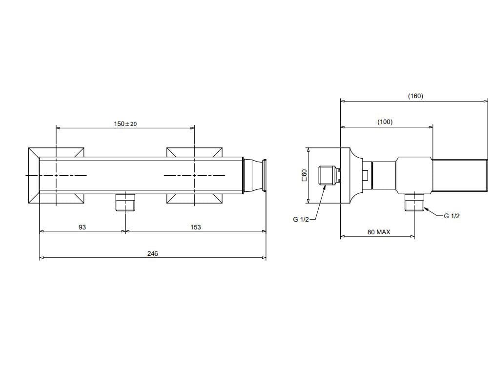 Смеситель для душа из хромированной латуни Bugnatese ателье ARCH-00118939 - Вид №2