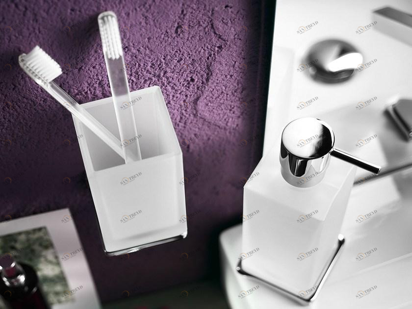 Nobili Rubinetterie Подставка для зубных щеток из травленого стекла Cube Accb12cr