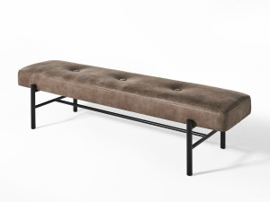 Кожаная мягкая скамья