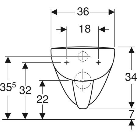 202150000 Подвесной унитаз настенный Белый Geberit  Германия  - Вид №3