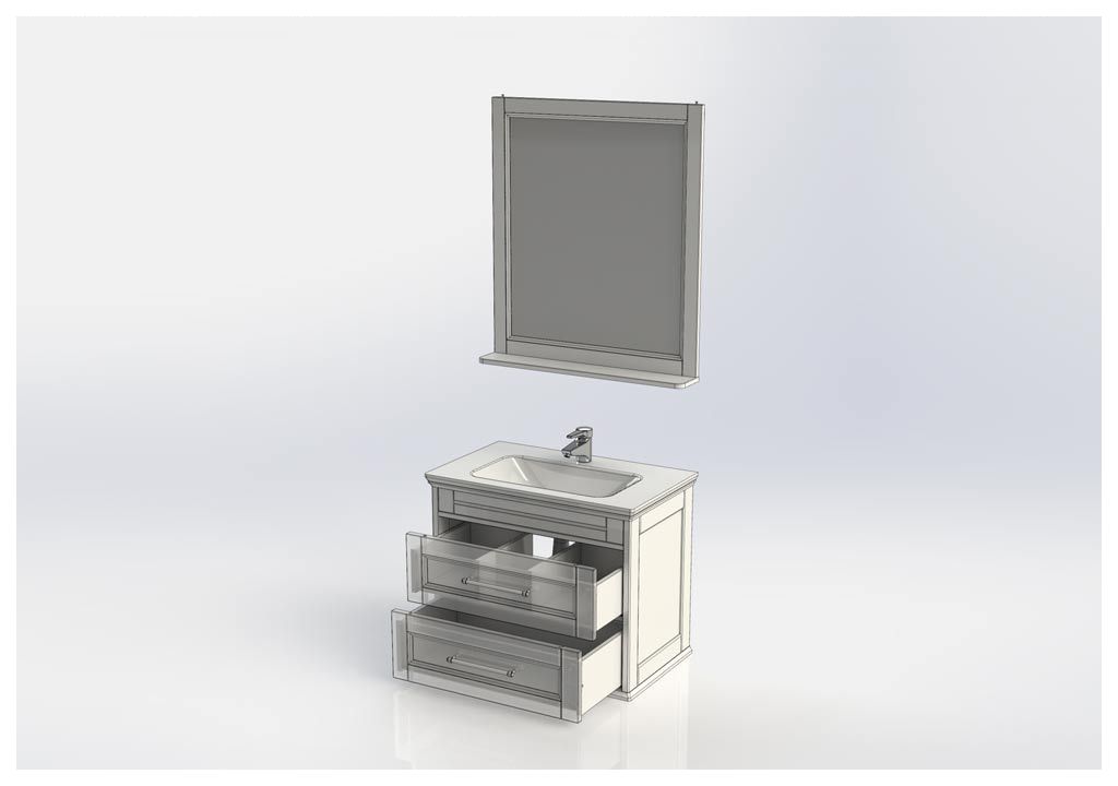 Мебель для ванной Aquanet Бостон 80 ясень 00212008 - Вид №5