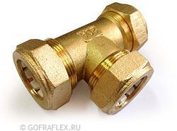 Тройник труба-труба-труба 20*20*20мм Flexible hose Россия