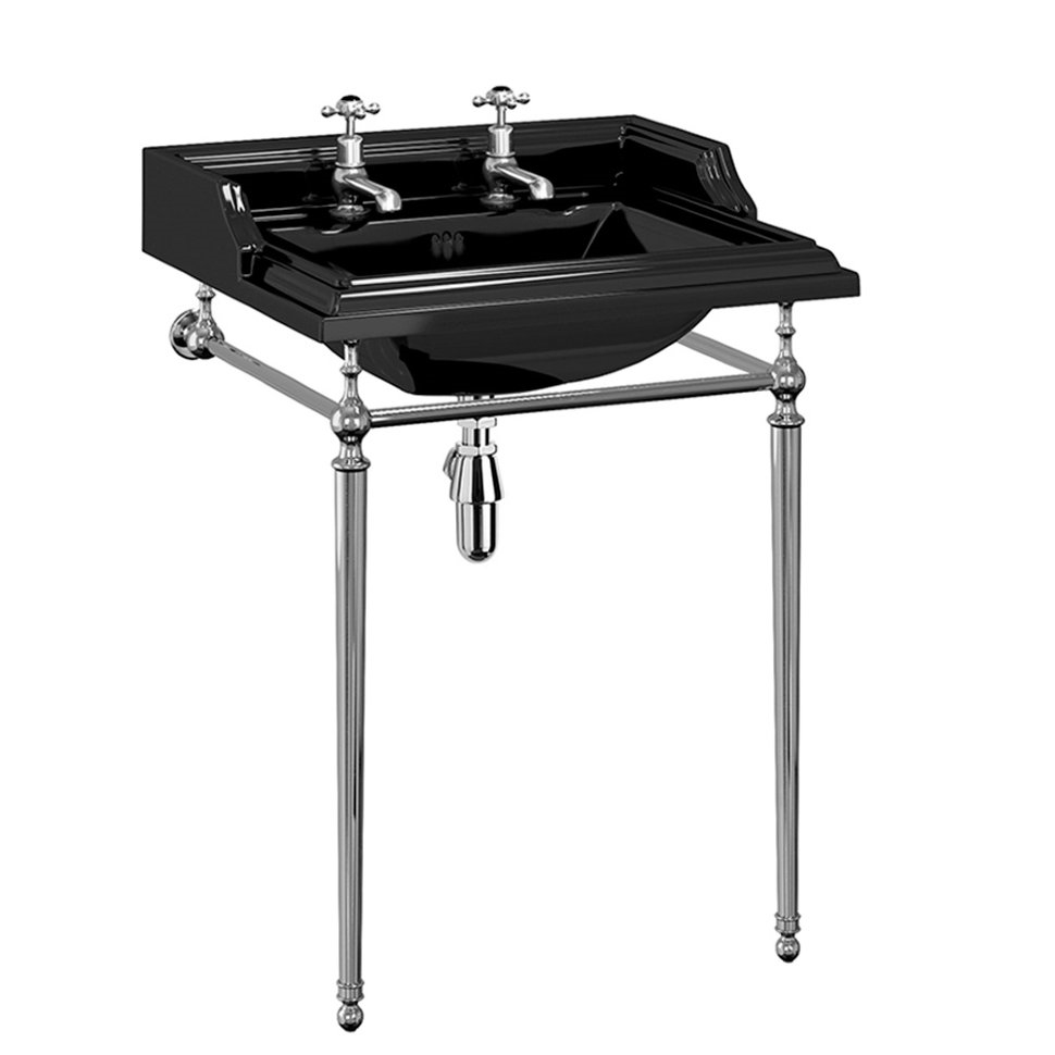 T49A CHR, B15 1TH JET Напольная раковина стоящая овальная Burlington Classic - Вид №1