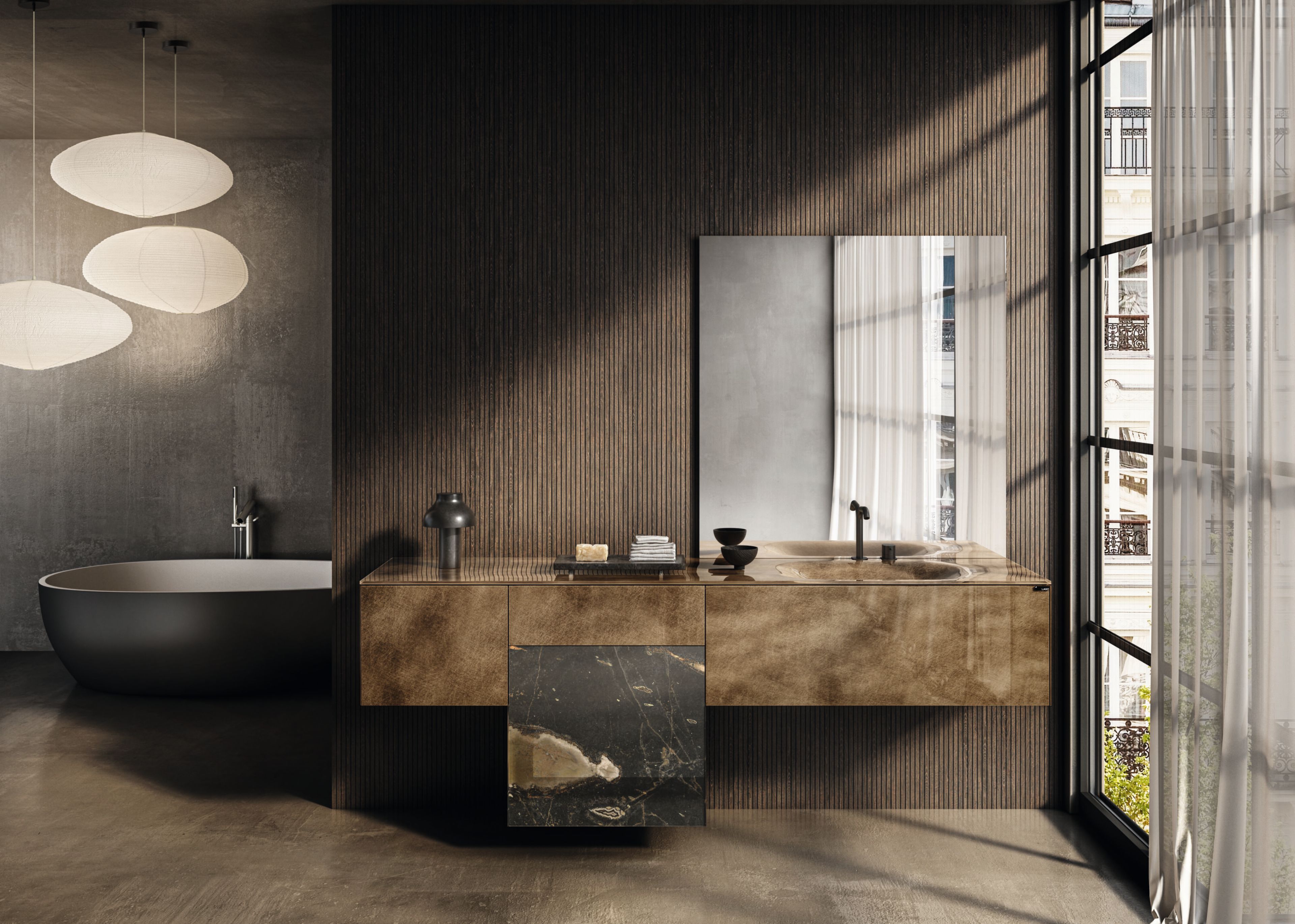 Встраиваемый умывальник из термоформованного стекла с столешницей Lago 36e8 ARCH-00089023 - Вид №6