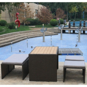 S330A-W63 Brown Плетеный диван-трансформер Afina