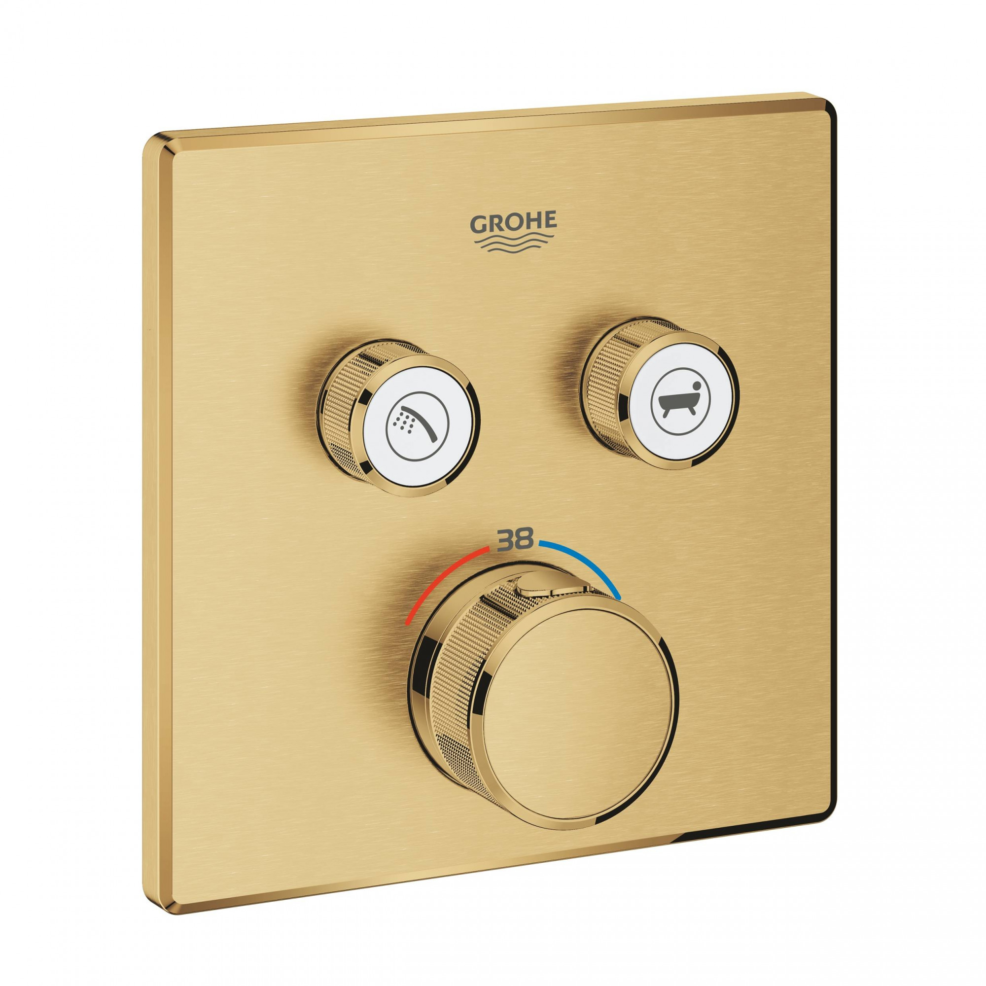 Термостат GROHE Grohtherm SmartControl для встраиваемого монтажа на 2 выхода, холодный рассвет матовый (29124GN0)