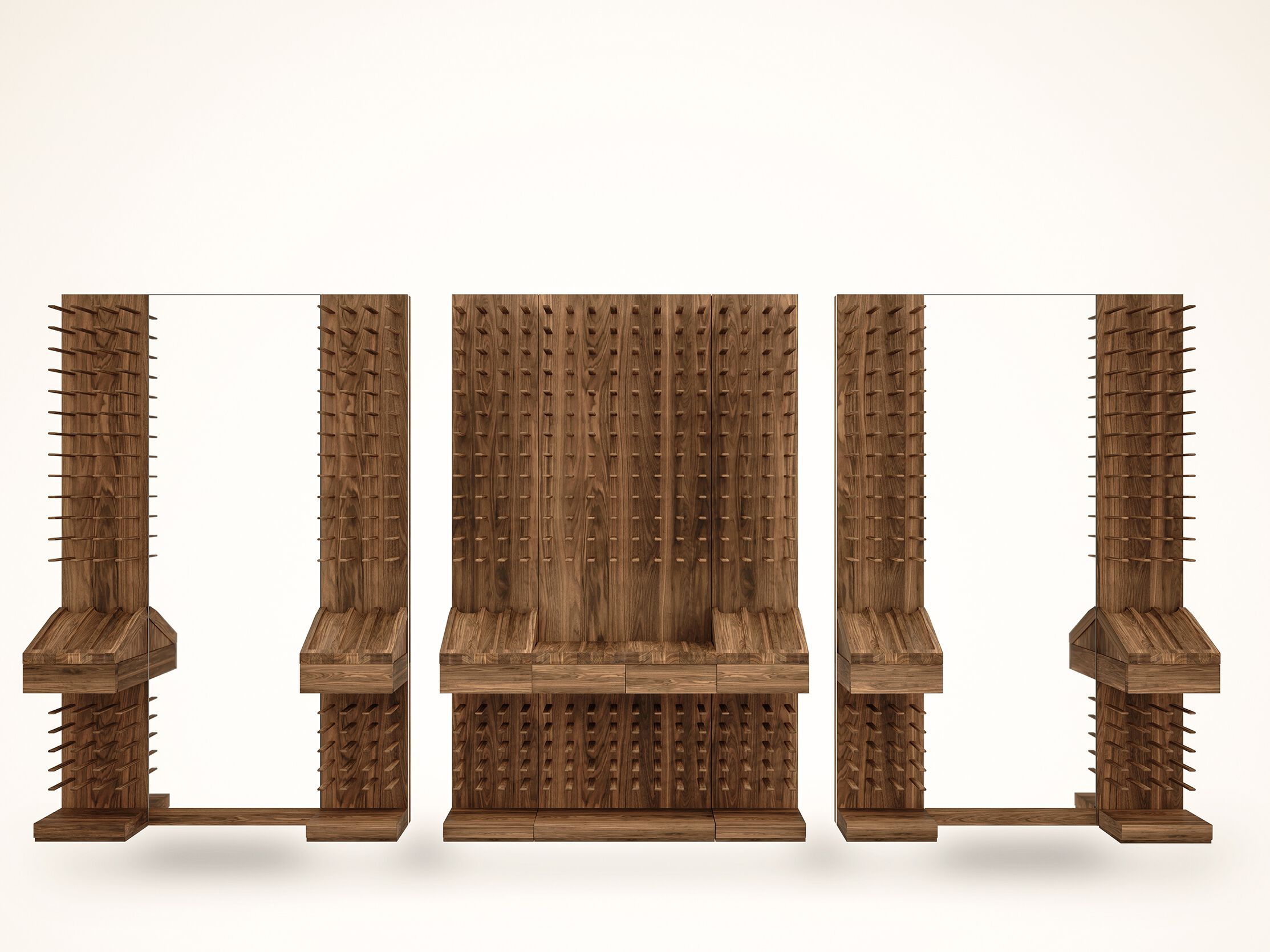 Деревянная настенная винная стойка Riva 1920 WINE WALLY ARCH-00017830 - Вид №1